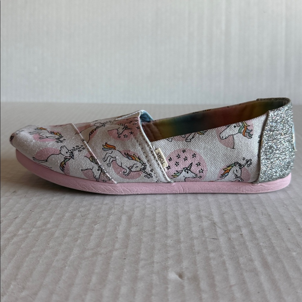 Toms Classic Pastel Glitter Unicorn Alpargata Flats - Picture 3 of 11